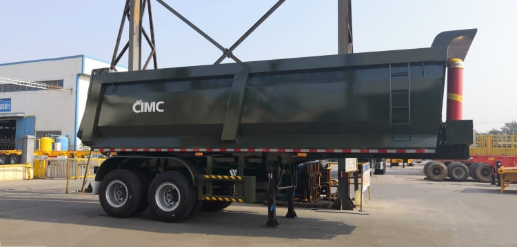 2 Axle 35 Cubic Meters End Dump Trailer for Sale in Mozambique