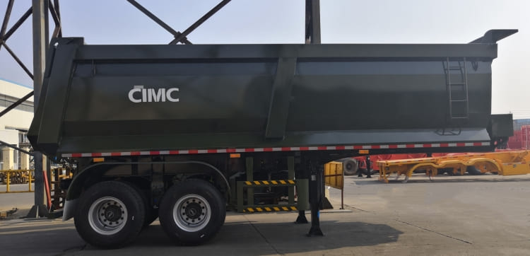 2 Axle 35 Cubic Meters End Dump Trailer for Sale in Mozambique