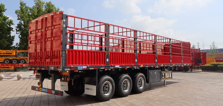 Tri Axle 60 Tons Livestock Fence Semi Trailer for Sale in Tanzania