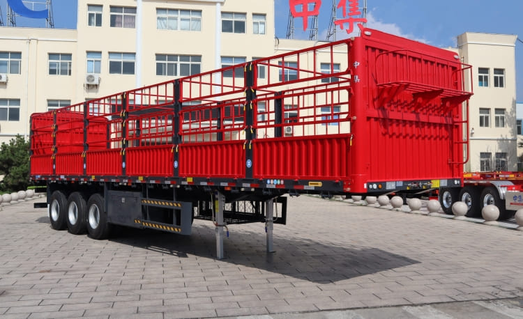 Tri Axle 60 Tons Livestock Fence Semi Trailer for Sale in Tanzania