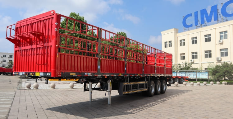 Tri Axle 60 Tons Livestock Fence Semi Trailer for Sale in Tanzania