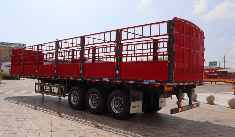 Tri Axle 60 Tons Livestock Fence Semi Trailer for Sale in Tanzania