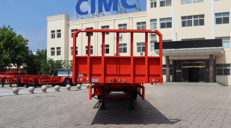 3 Axle 40 Foot Flatbed Semi Trailer with Front Wall for Sale in Mauritius