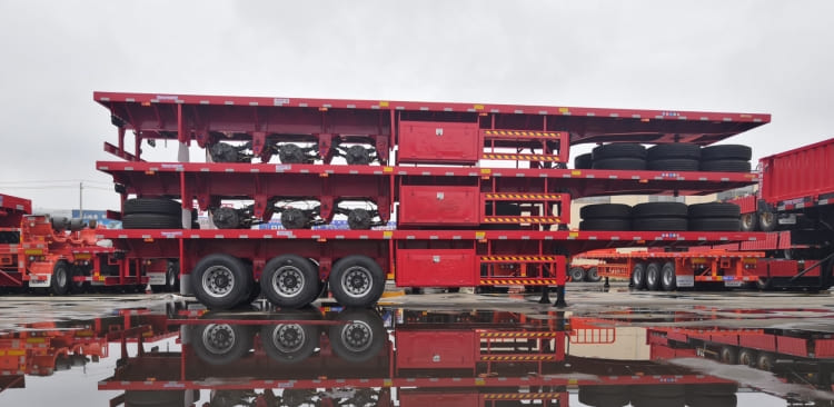 CIMC 3 Axle 40 Foot Flatbed Semi Trailer for Sale in Dominica