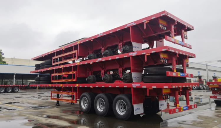 CIMC 3 Axle 40 Foot Flatbed Semi Trailer for Sale in Dominica