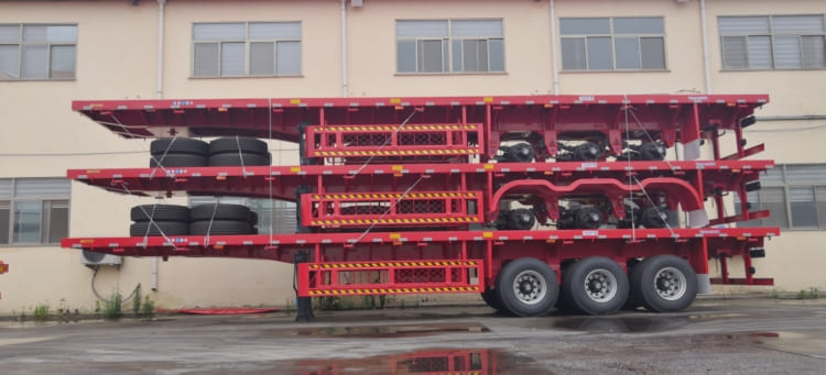 CIMC 3 Axle 40 Foot Flatbed Semi Trailer for Sale in Dominica
