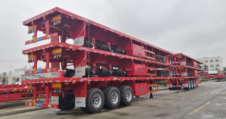 CIMC 3 Axle 40 Foot Flatbed Semi Trailer for Sale in Dominica