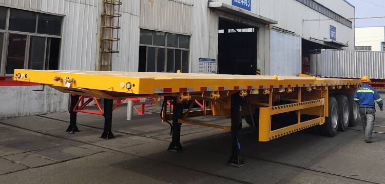 CIMC Tri Axle 40 Ft Flatbed Trailer for Sale in Papua New Guinea