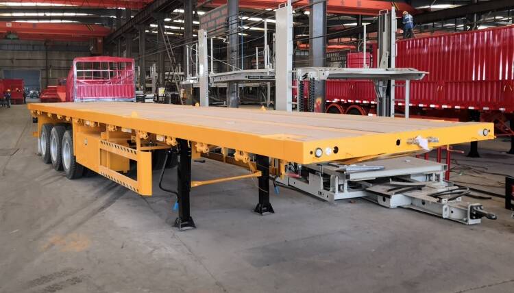 CIMC Tri Axle 40 Ft Flatbed Trailer for Sale in Papua New Guinea