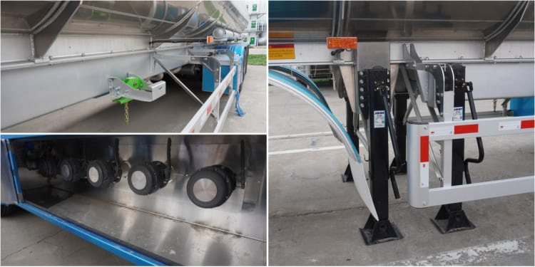 Tri Axle 45000 Liters Aluminum Diesel Tanker Trailer for Sale in Mozambique
