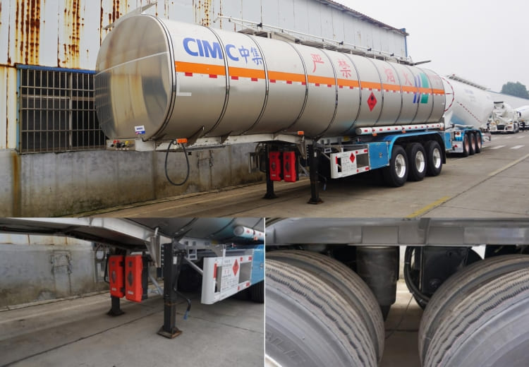 CIMC 3 Axle 42000 Liters Aluminum Diesel Tanker Trailer for Sale in Ghana