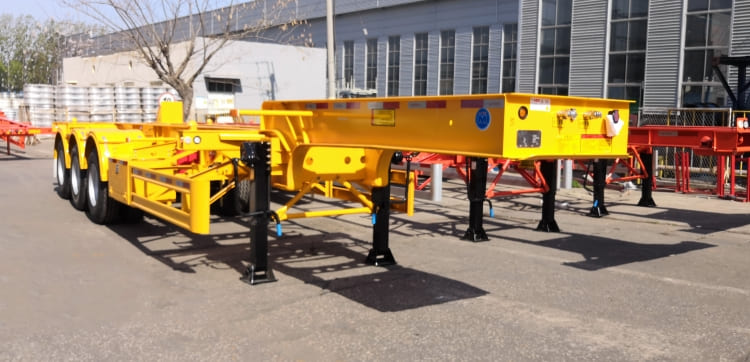 CIMC 3 Axles 20ft Gooseneck Container Trailer Chassis for Sale in Nigeria