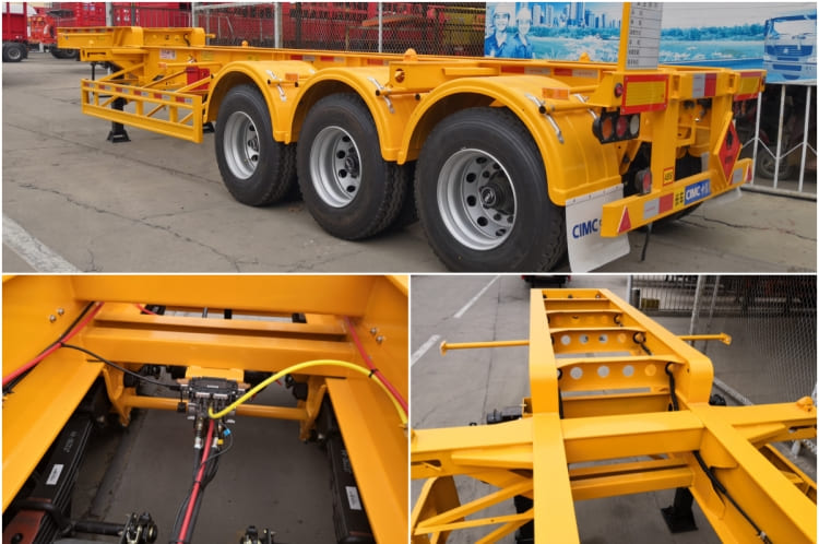 CIMC 3 Axles 20ft Gooseneck Container Trailer Chassis for Sale in Nigeria