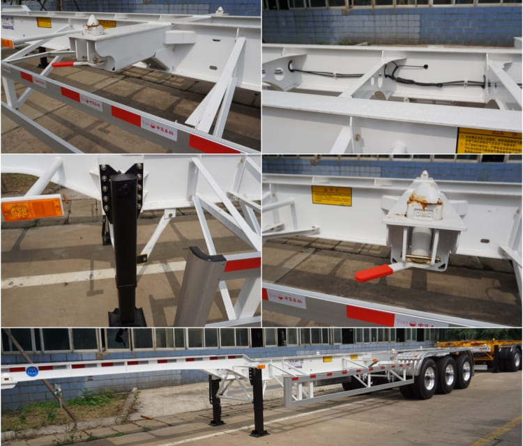 CIMC 3 Axles 45 Feet Skeleton Container Semi Trailer Chassis for Sale in Mauritius