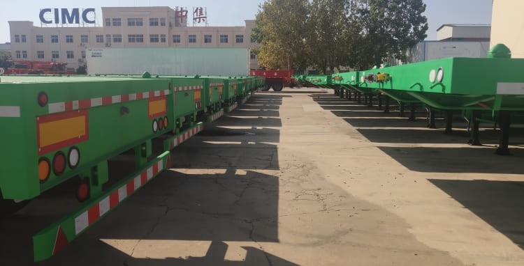 A Set of CIMC 3 Axles 40FT Container Flat Bed Trailers for Sale in Tanzania