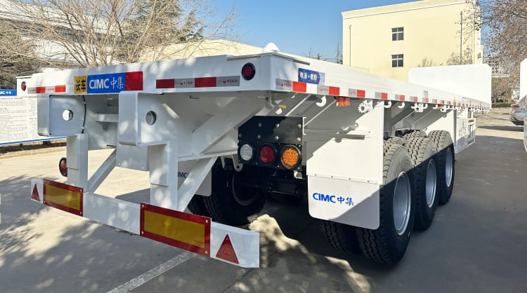 CIMC China 3 Axles 40ft Flatbed Semi Trailer with Front Wall for Sale in the Philippines