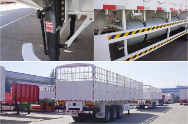 CIMC 3 Axle 40 Ton Fence Bulk Cargo Semi Trailer for Sale in Uganda