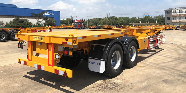 CIMC 2 Axle 40ft Skeleton Container Semi Trailer for Sale in Mauritius