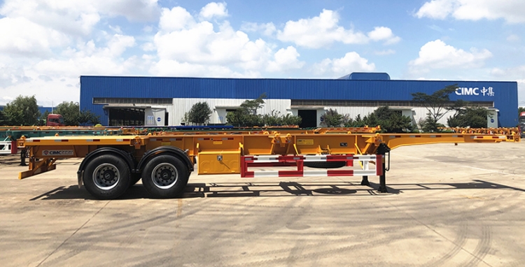 CIMC 2 Axle 40ft Skeleton Container Semi Trailer for Sale in Mauritius