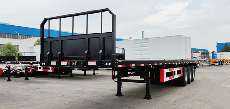 CIMC 3 Axles 40ft Flatbed Semi Trailer with Front Wall for Sale in Zimbabwe Harare