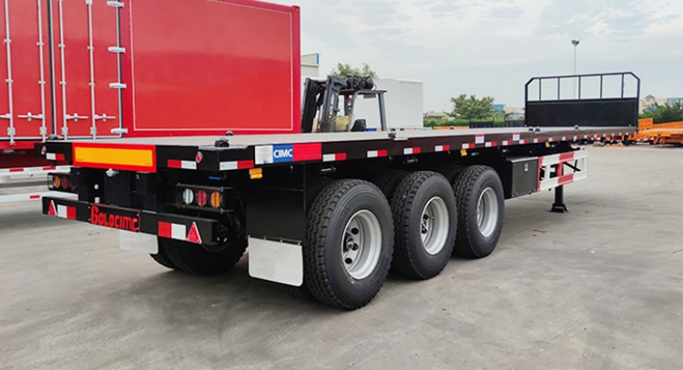 CIMC 3 Axles 40ft Flatbed Semi Trailer with Front Wall for Sale in Zimbabwe Harare