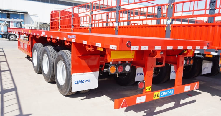 CIMC 3 Axle 40 Ft Container Flatbed Semi Trailer for Sale in Madagascar