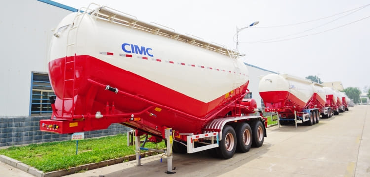 CIMC 3 Axles 35m3 V Shape Bulk Cement Tanker Semi Trailer for Sale in Uruguay
