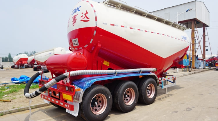 CIMC 3 Axles 35m3 V Shape Bulk Cement Tanker Semi Trailer for Sale in Uruguay