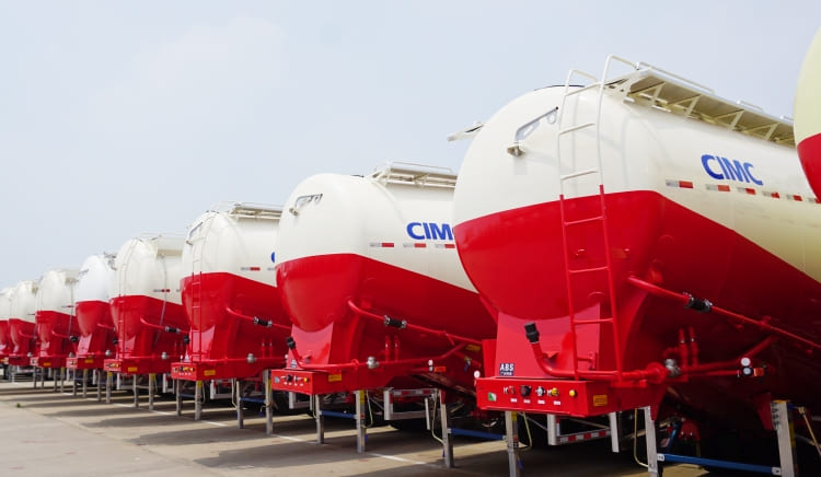 CIMC 3 Axles 35m3 V Shape Bulk Cement Tanker Semi Trailer for Sale in Uruguay