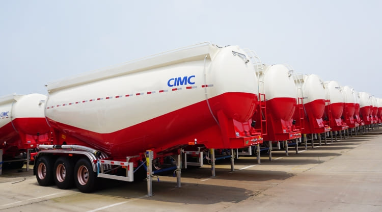 CIMC 3 Axles 35m3 V Shape Bulk Cement Tanker Semi Trailer for Sale in Uruguay