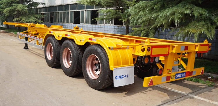 CIMC Tri Axle 40 Foot Gooseneck Container Trailer Chassis for Sale in Mauritius