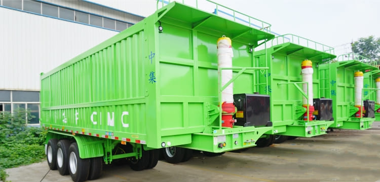 CIMC 3 Axle 25m3 Hydraulic Semi Tipper Trailer for Sale in Tanzania