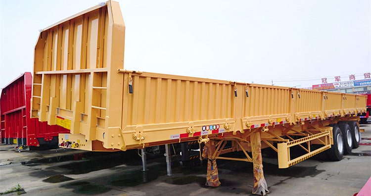 CIMC Tri Axle 34Ton Side Tipper Trailer for Sale in Ghana