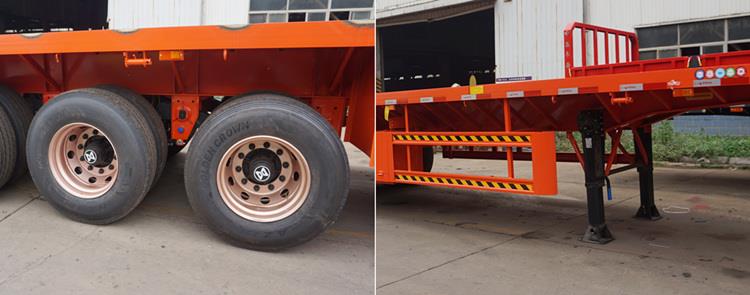 3 Axle Flatbed Trailer with Front Board for Sale In Zambia