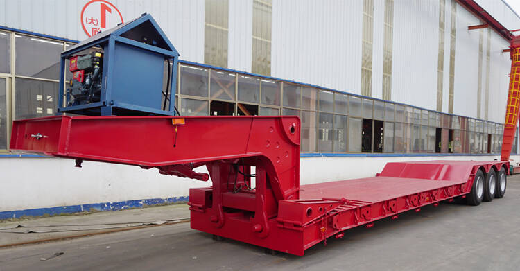 Tri Axle 50 Ton Removable Gooseneck Trailer for Sale In Sierra Leone