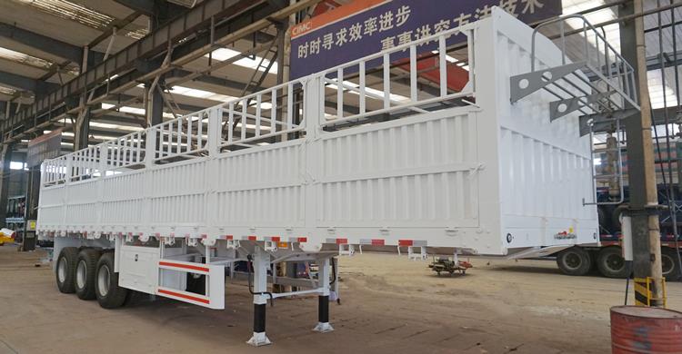 Tri Axle Fence Cargo Semi Trailer for Sale In Dominica