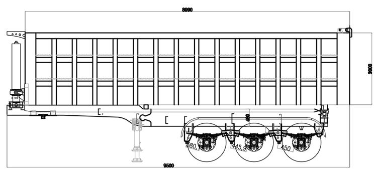 3 Axle 60 Ton End Dump Semi Trailer will be sent to Ghana