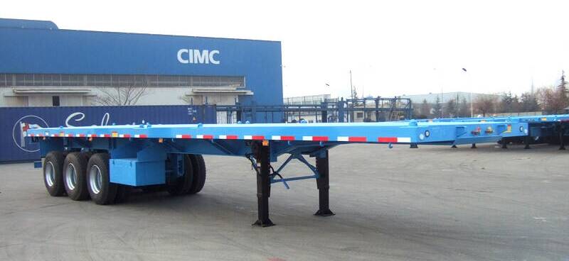 Tri axle flatbed semi trailer for sale