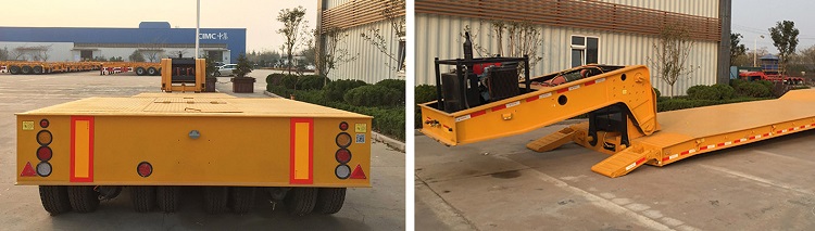 details of cimc lowboy trailer