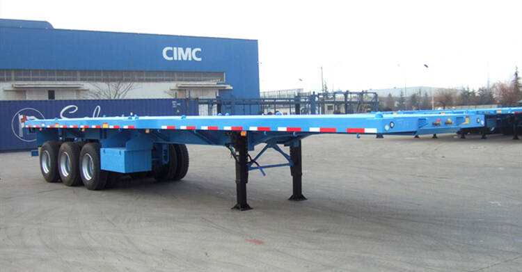 3 axle flatbed container semi trailer
