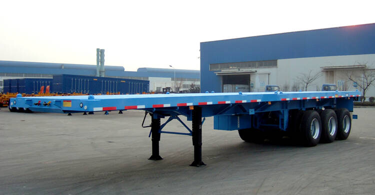 3 axle flatbed container semi trailer