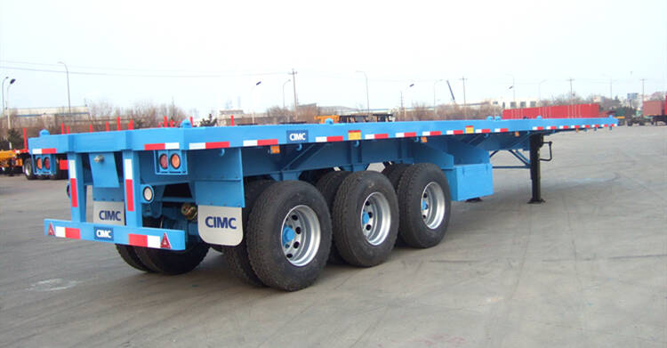 3 axle flatbed container semi trailer