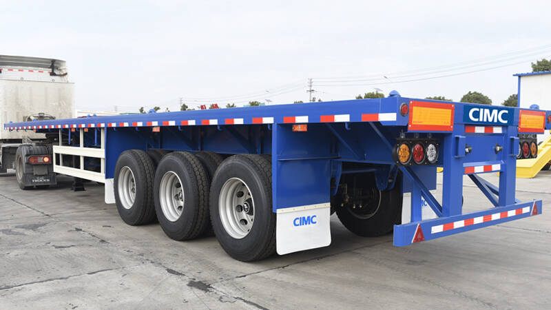 CIMC Tri Axle Trailer 40ft Container Flatbed For Sale