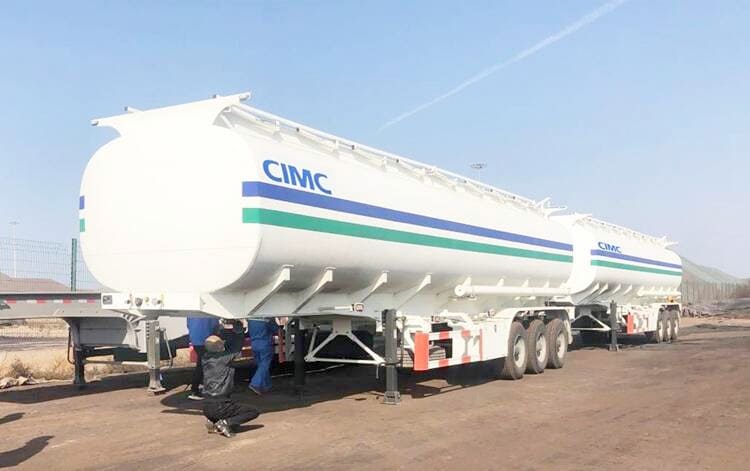 CIMC 3 Axle 45CBM Fuel Tank Truck Trailer for Sale