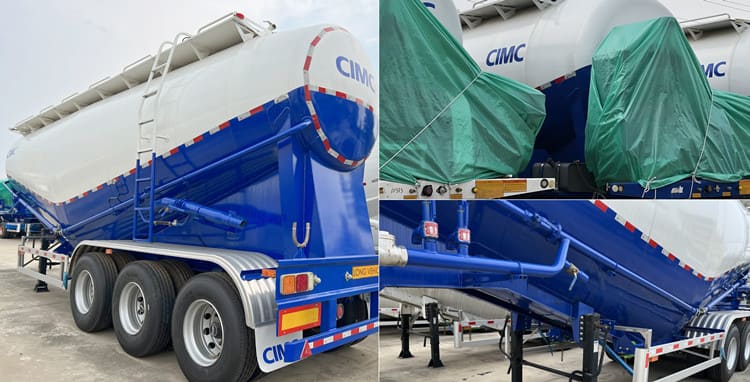 3 Axle 50Ton Pneumatic Dry Bulk Tanker Trailers for Sale in Ethiopia