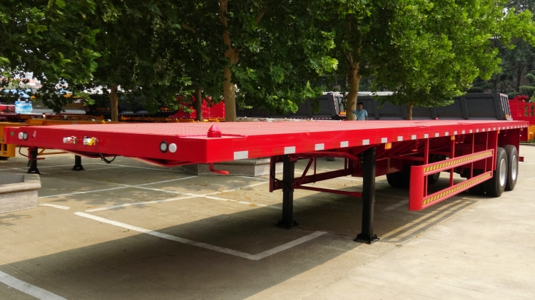 2 Axle 40 Ft Flatbed Trailer for Sale in Senegal | Flatbed Trailer Price | CIMC Semi Trailer
