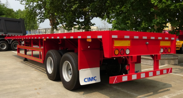 2 Axle 40 Ft Flatbed Trailer for Sale in Senegal | Flatbed Trailer Price | CIMC Semi Trailer