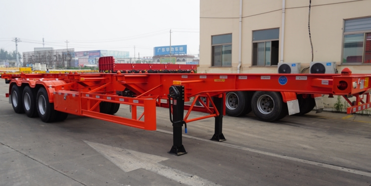 Tri Axle Skeletal Trailer for Sale in Mozambique | Skeleton Container Trailer Price | CIMC Container Chassis