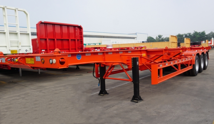 Tri Axle Skeletal Trailer for Sale in Mozambique | Skeleton Container Trailer Price | CIMC Container Chassis