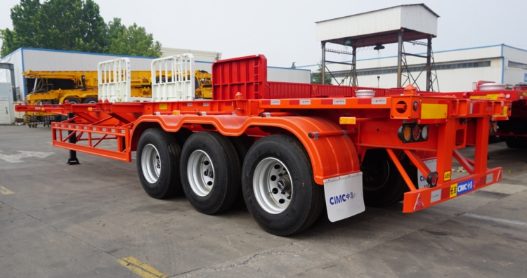 Tri Axle Skeletal Trailer for Sale in Mozambique | Skeleton Container Trailer Price | CIMC Container Chassis